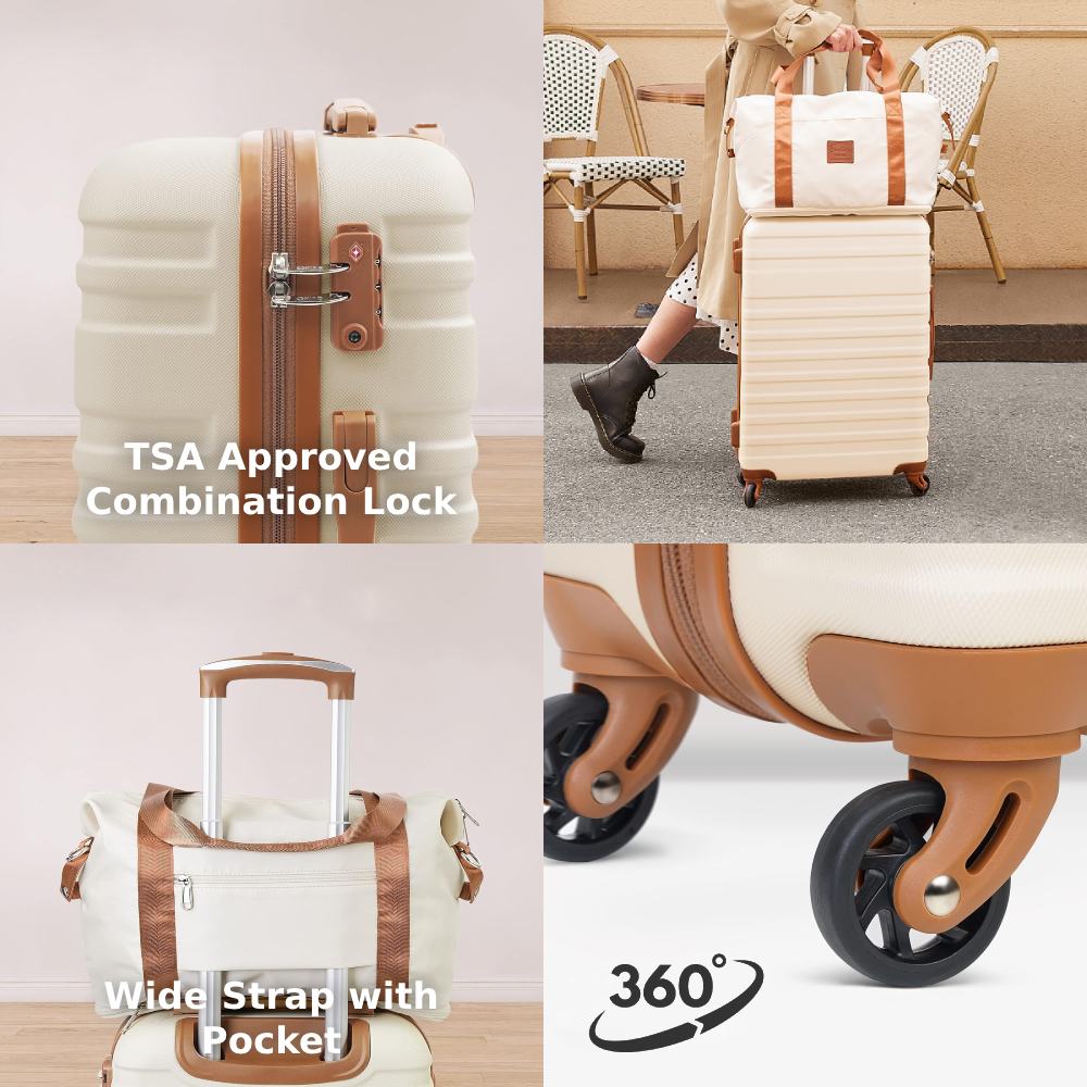 3-piece Hard Shell Carry On Luggage: image 3